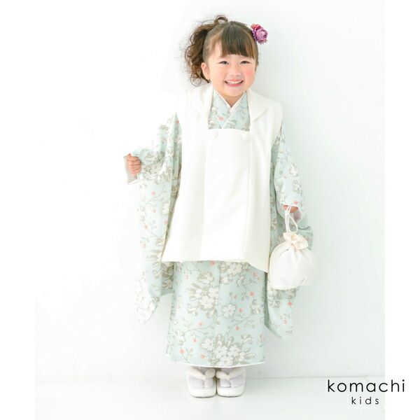 七五三 着物 3歳 女の子 ブランド被布セット komachi kids 「オフ