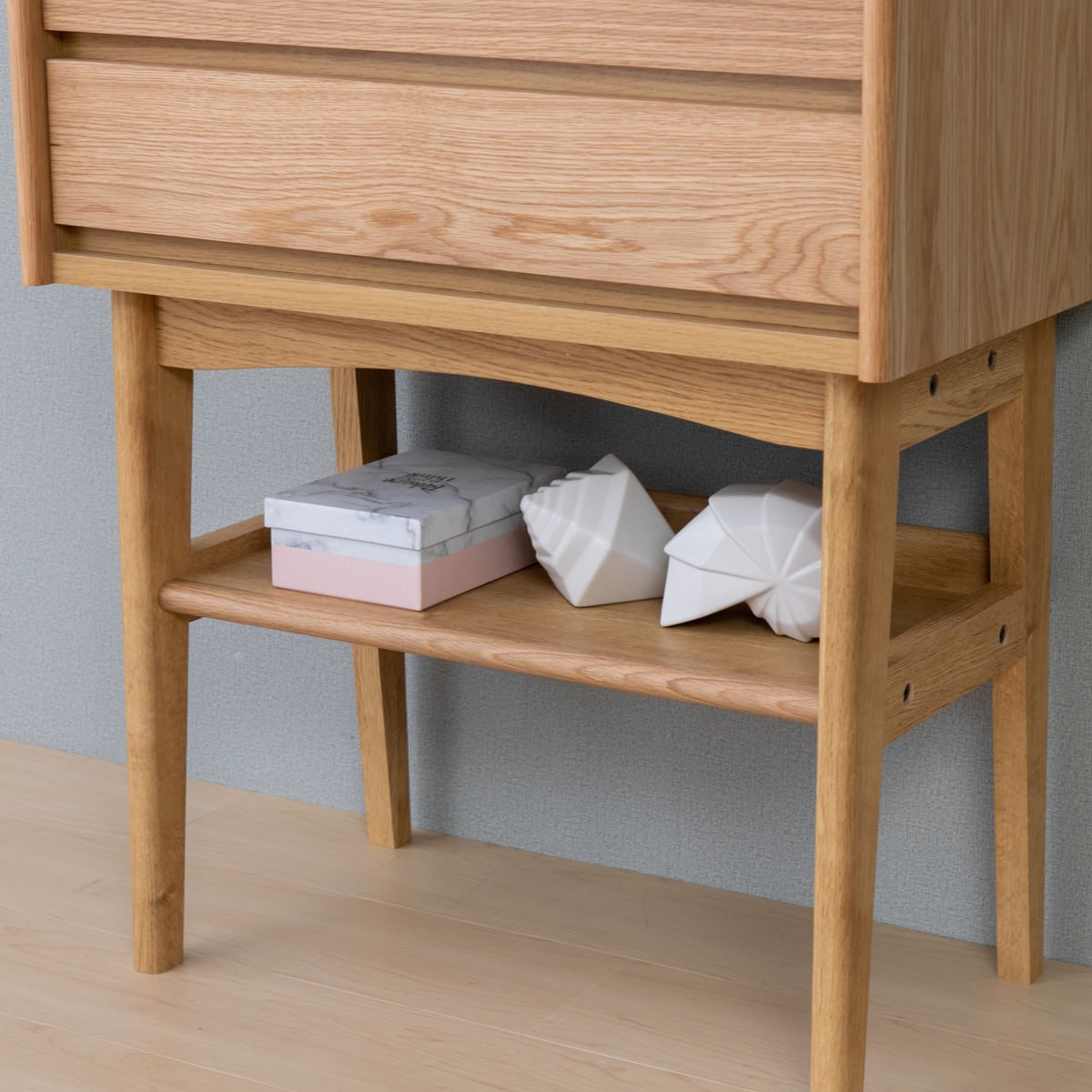 楽天市場】コンソール 引き出し 2段 北欧風 天然木突板 KICCA 幅65cm