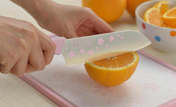 楽天市場】三徳包丁 SAKURACLUB 桜 14.5cm 食洗機対応 （ 包丁 三徳