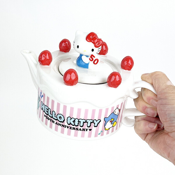 サンリオ 50th ANNIVERSARY ハローキティ ケーキ型ティーセット 食器