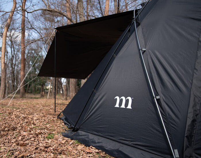 ムラコZIZ5p ツールームテントブラック&ムラコRECTA2SPARK タープ