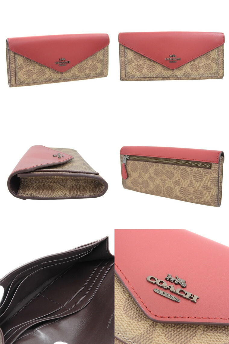 楽天市場】コーチ 財布 COACH 長財布 財布 シグネチャー PVC×レザー