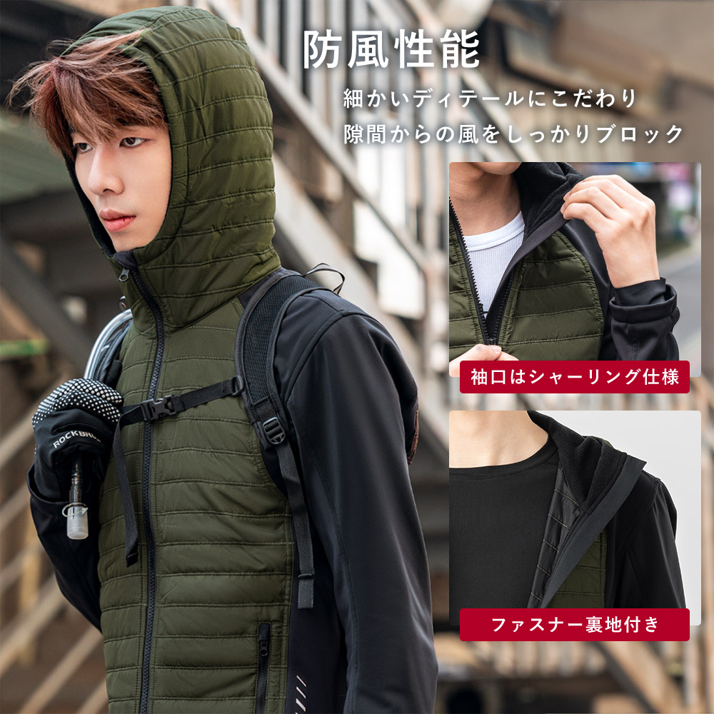 KALKHOFF フード付きナイロンサイクルジャケット グレーBikes メンズ