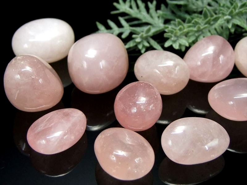 潤いピンク ローズクォーツ 紅水晶 タンブル 詰合せ 一袋約100g 約8-15