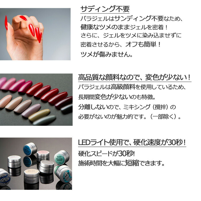 楽天市場】送料無料 パラジェル para gel ナチュラルライン カラー