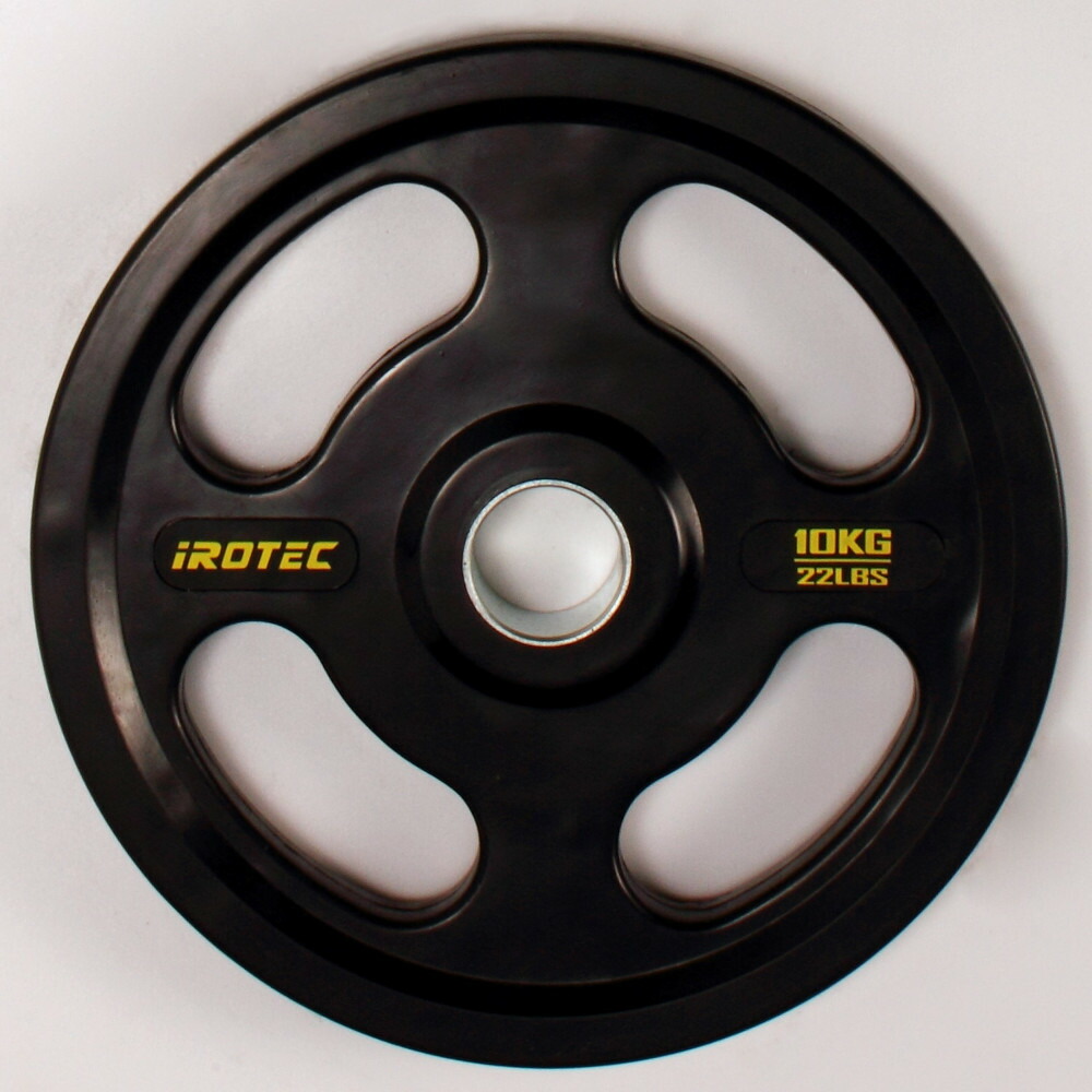オールラバー仕様 オリンピック プレート10kg(1枚)【穴径51mm】 IROTEC