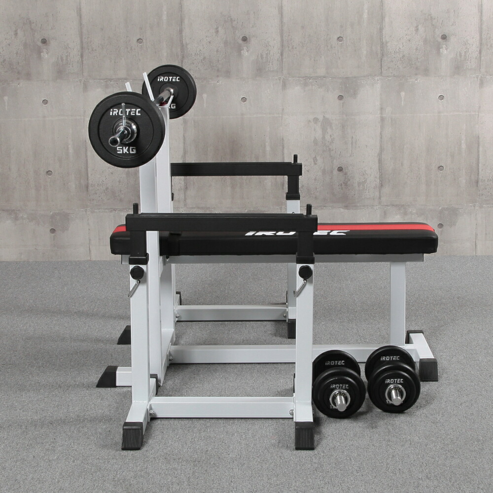 ストレングスセット50K プレスベンチ + アイアンバーベルダンベル50kg