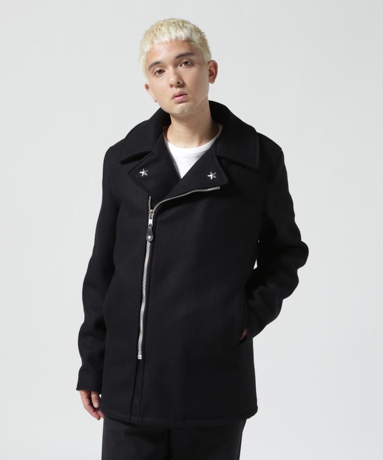 希少 ショット Schott 金ボタン 牛革 Pコート ジャケット サイズ40