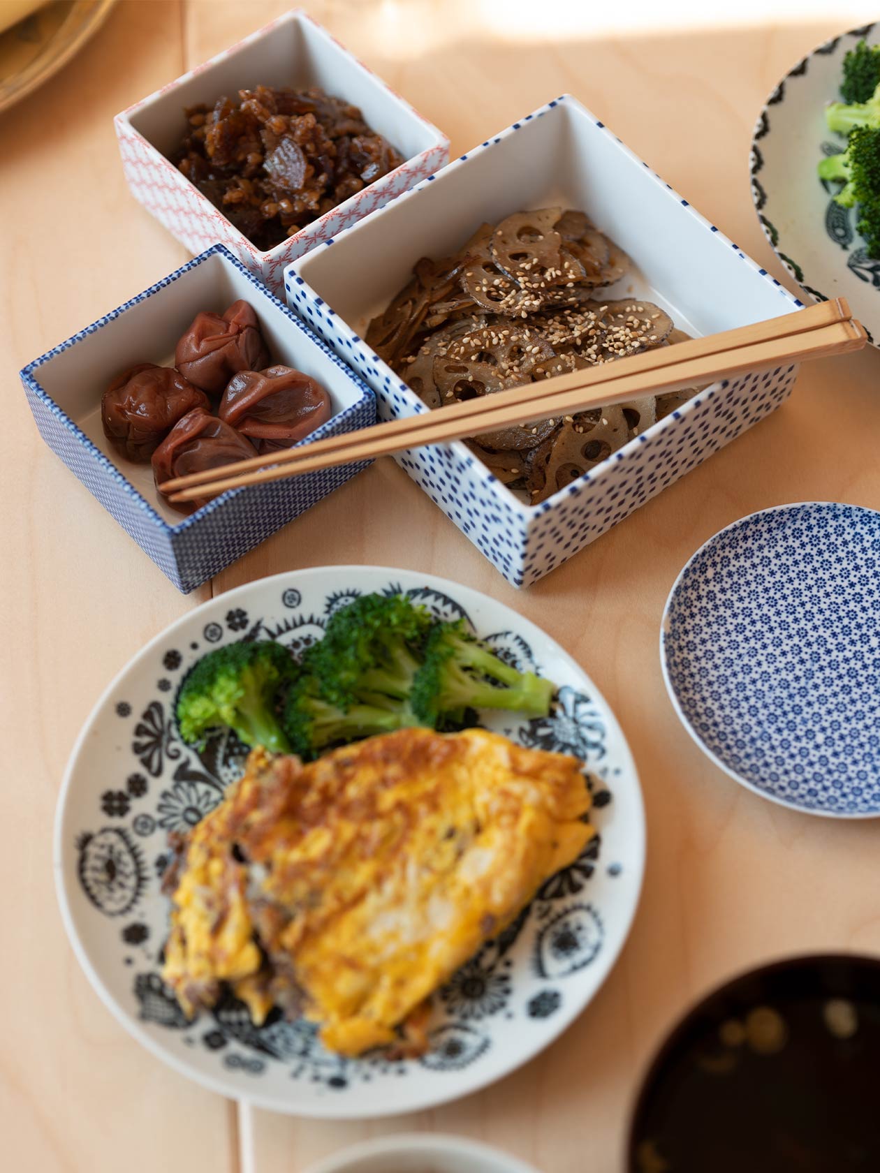 タイムアンドスタイル重箱　赤絵 / 菱結　中（二段） 重箱 - 赤絵 / 菱結