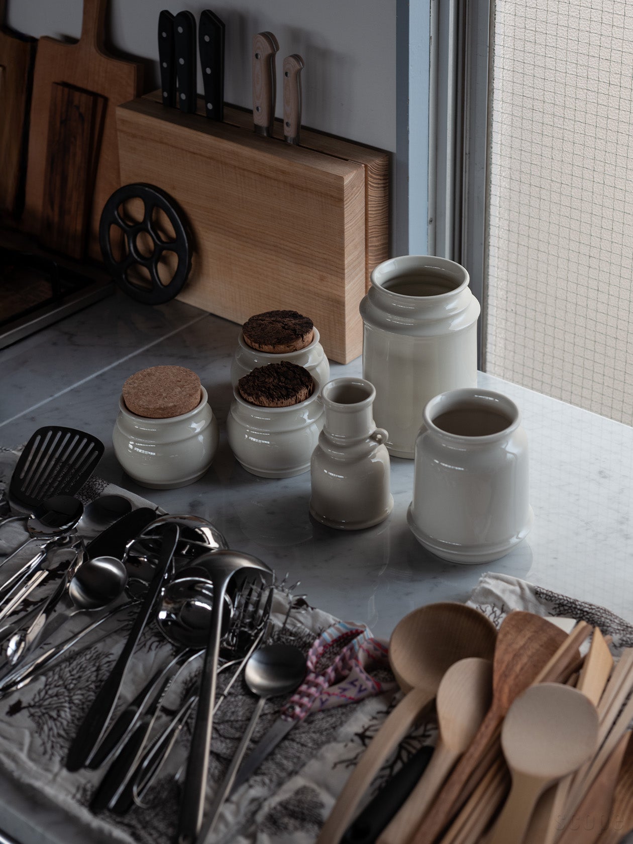 楽天市場】スコープ / キッチンツールキャニスター 箸立て グレー