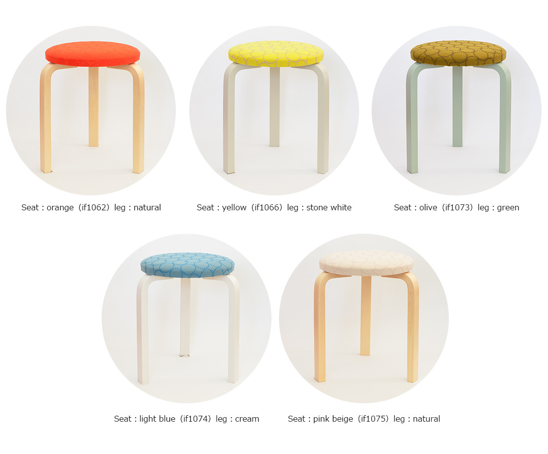 artek アルテック　ミナペルホネン　スツール　STOOL60 mina perhonen（ミナペルホネン）」と「artek（アルテック）」とコラボ