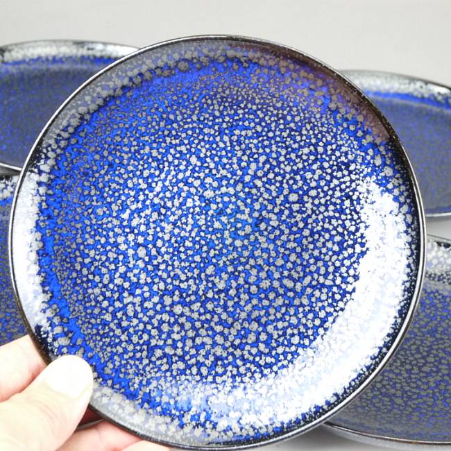 油滴天目皿揃え 鎌田幸二 - 京焼清水焼 松韻堂