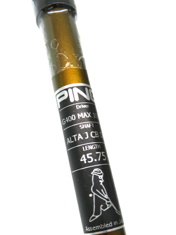 PING】ピン『G400 MAX ドライバー 10.5° フレックスS』右利き ALTA J