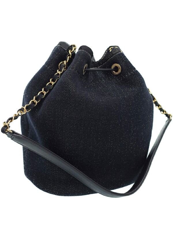 CHANEL】【ゴールド金具】シャネル『ドーヴィル 巾着型 チェーン