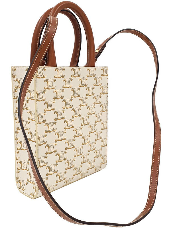 CELINE】セリーヌ『トリオンフ キャンバス ミニ バーティカル カバ