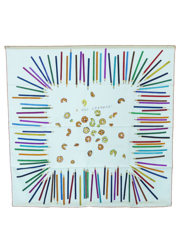 HERMES】【A VOS CRAYONS】【フランス製】エルメス『カレ90 さあ色鉛筆