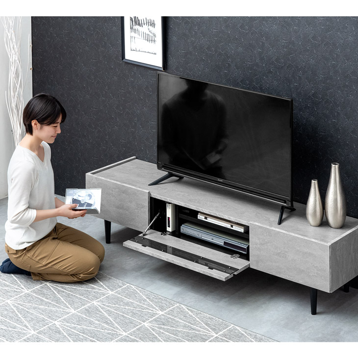 dショッピング |ストーン調 テレビ台 160cm 完成品 テレビボード TV台