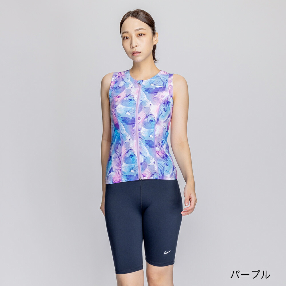 NIKE SWIM公式】ナイキ SP25 総柄ジップ付き袖なしセパレーツ 2993130