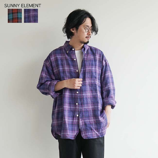 hike-bd-shirt]SUNNY ELEMENT(サニーエレメント)Hike BD Shirt/Check