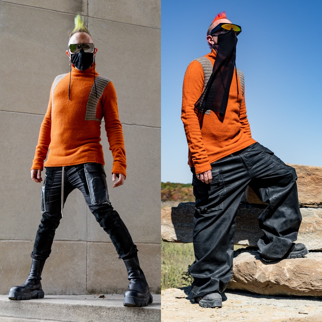 Rick Owens FW16 MASTODON Orange Yak Sweater | rackovens | REVERSIBLE