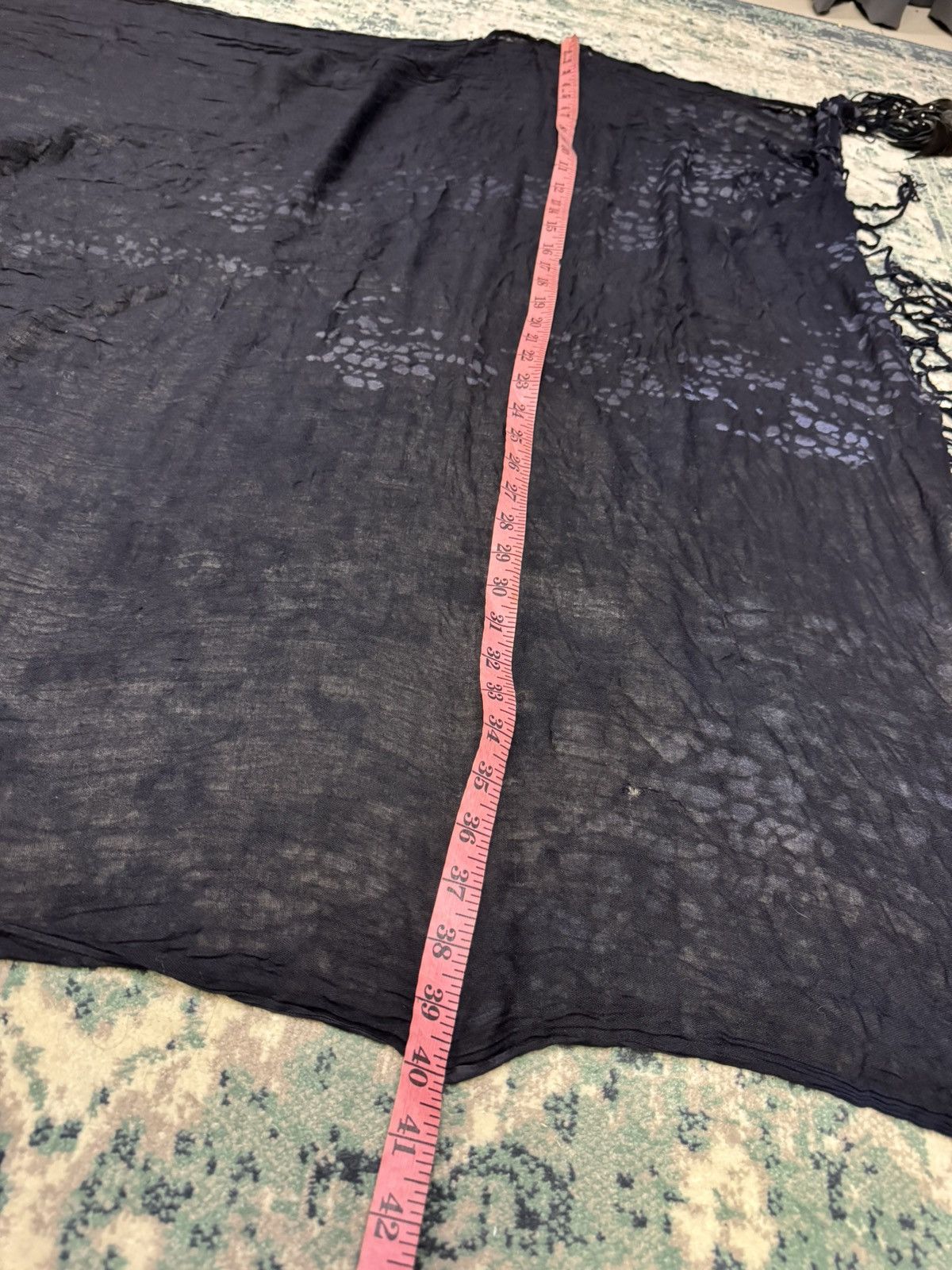Other Designers KMRii RAYON SPLATTER PATTERN NATIVE SKULL FEATHER