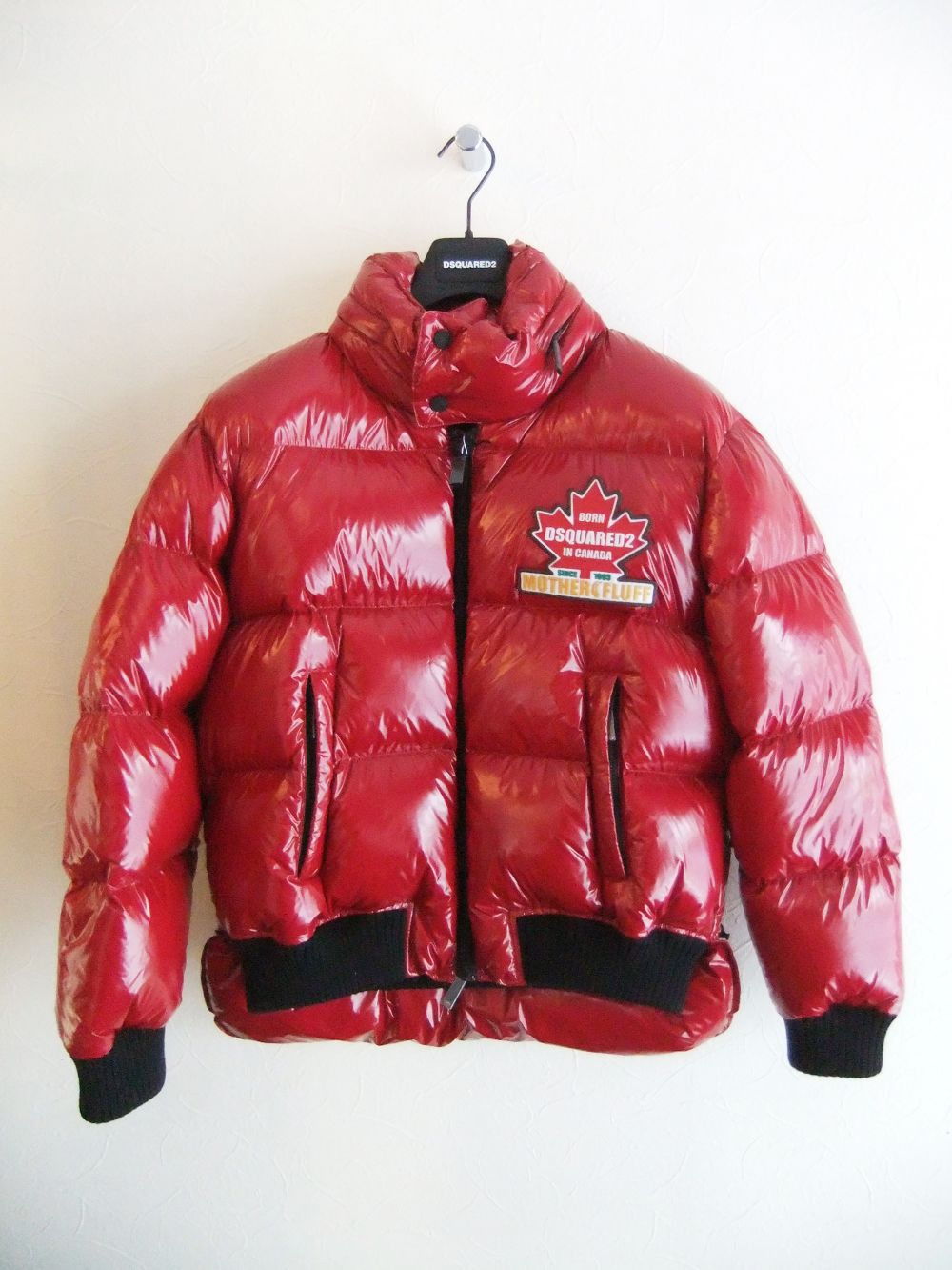 Dsquared2 - GLOSSY PUFF KABAN (レッド) ロゴ ダウンブルゾン