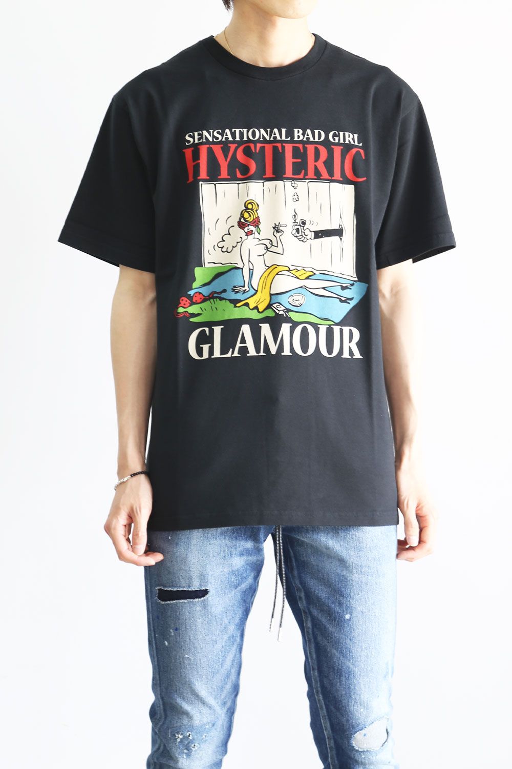 HYSTERIC GLAMOUR - MISS HYSTERIC GARDEN Tシャツ / ブラック | Tempt