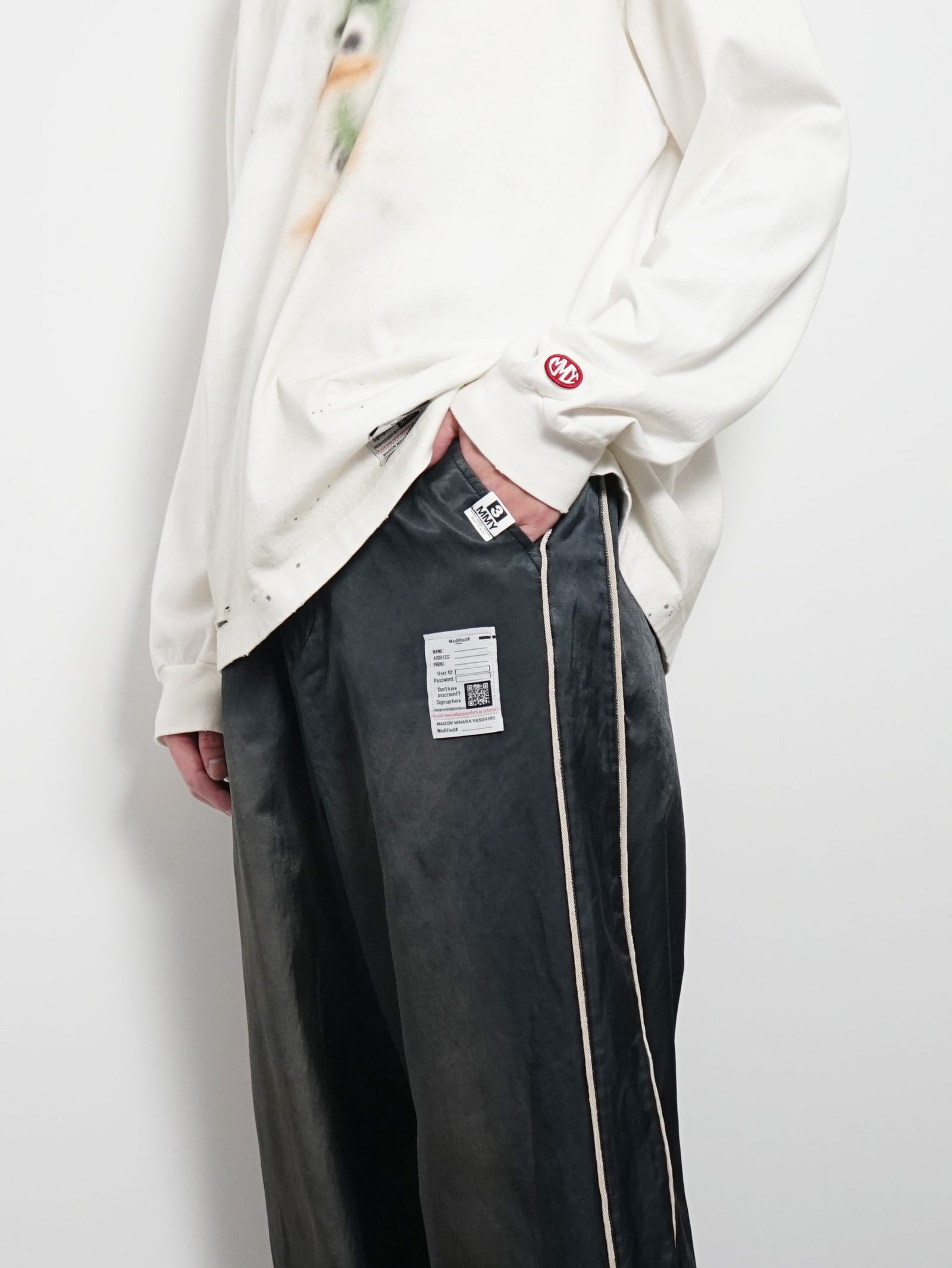 Maison MIHARA YASUHIRO - エイジトラウザーズ - AGED TROUSERS- BLACK