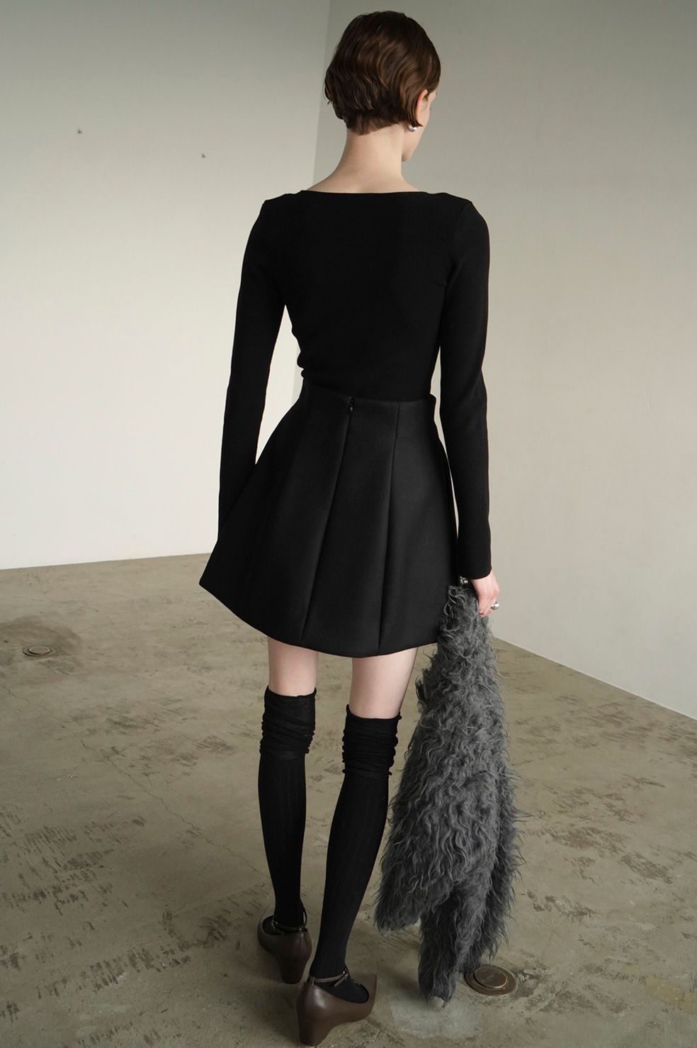 CLANE - ミニスカート - CONSTRUCTIVE MINISKIRT - BLACK | ADDICT WEB