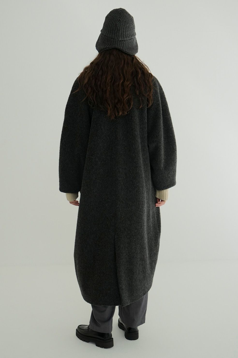 CLANE - ダブルウール ロングコート - DOUBLE WOOL LONG COAT - GREY