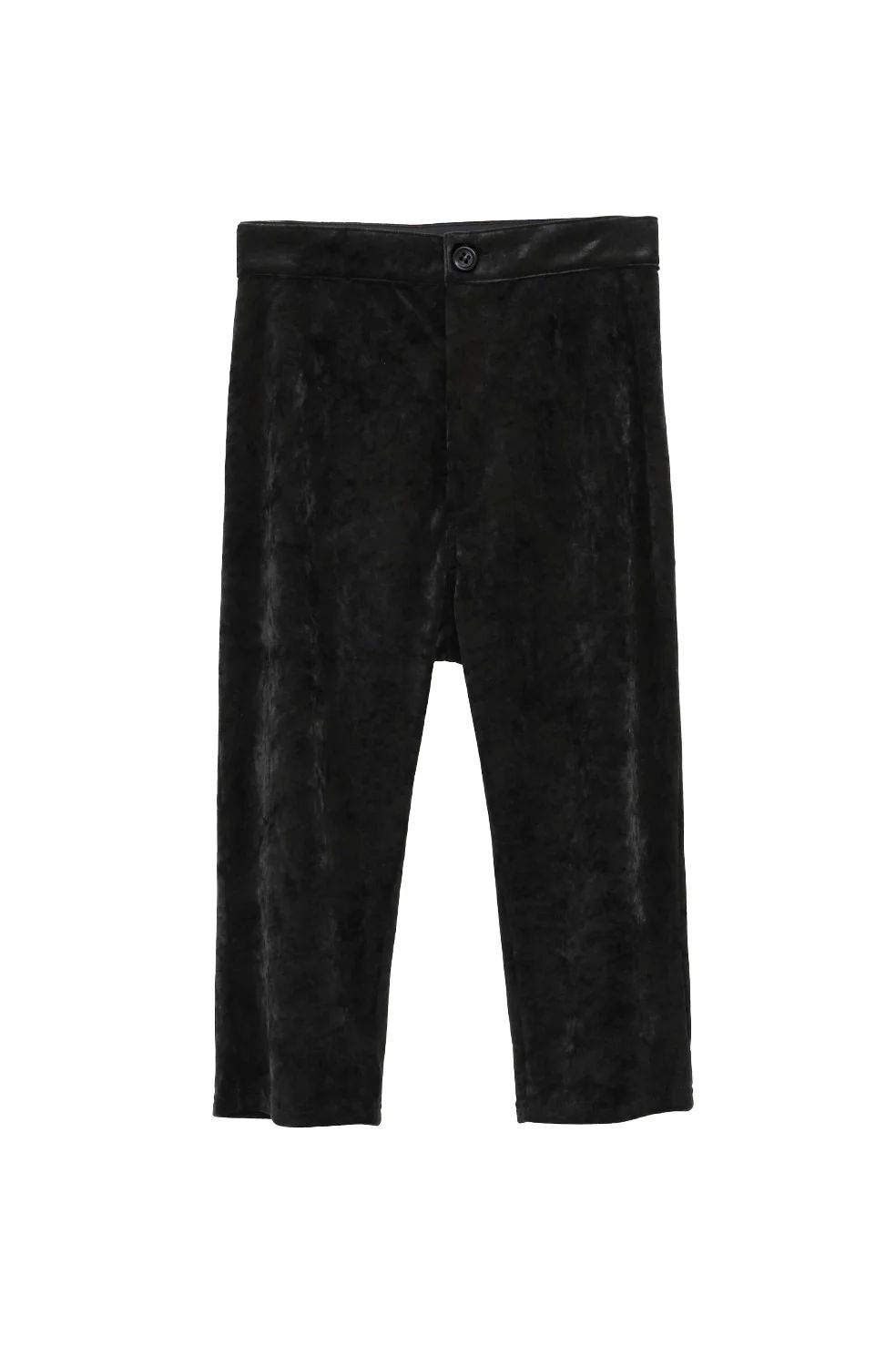 CLANE - ベロアカプリパンツ - VELOUR CAPRI PANTS BLACK | ADDICT WEB
