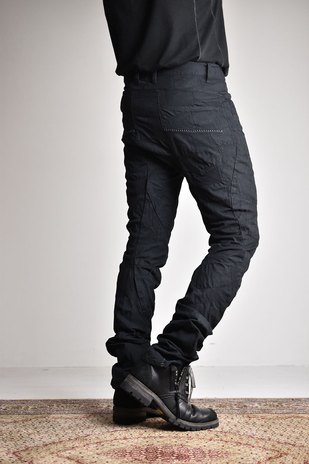 D.HYGEN - Patchwork Jacquard Stretch Slim Pants