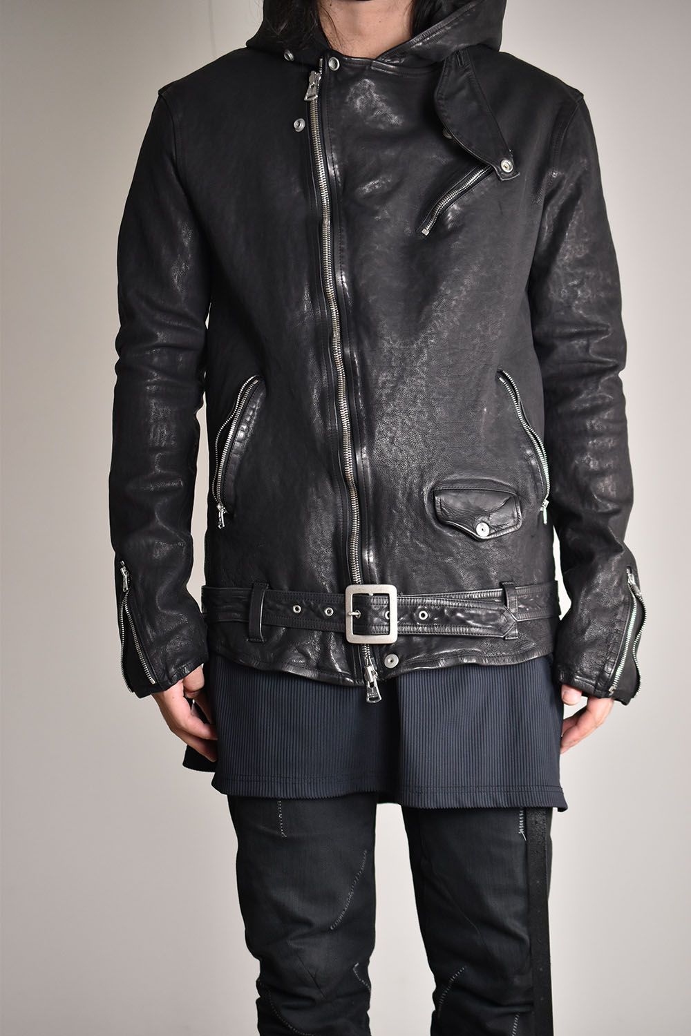 ISAMU KATAYAMA BACKLASH - Japan Calf Garment Wash Hoodie Riders