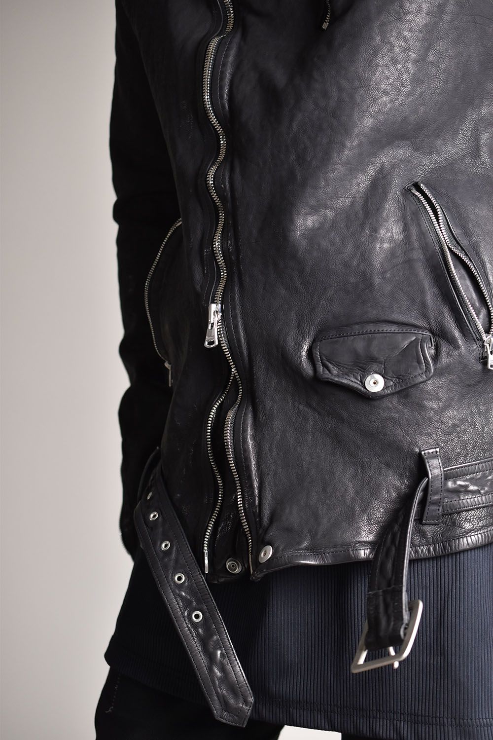 ISAMU KATAYAMA BACKLASH - Japan Calf Garment Wash Hoodie Riders