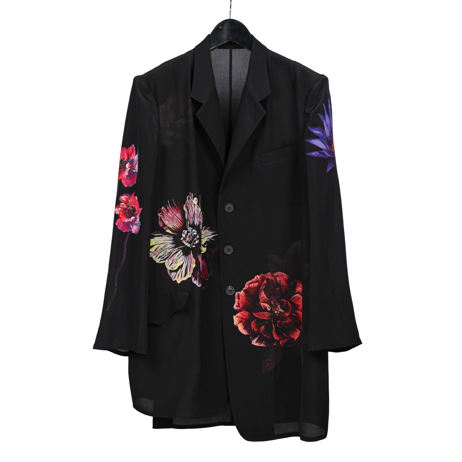 yohji yamamoto - pour homme | 花柄プリントJ / シルクジャケット