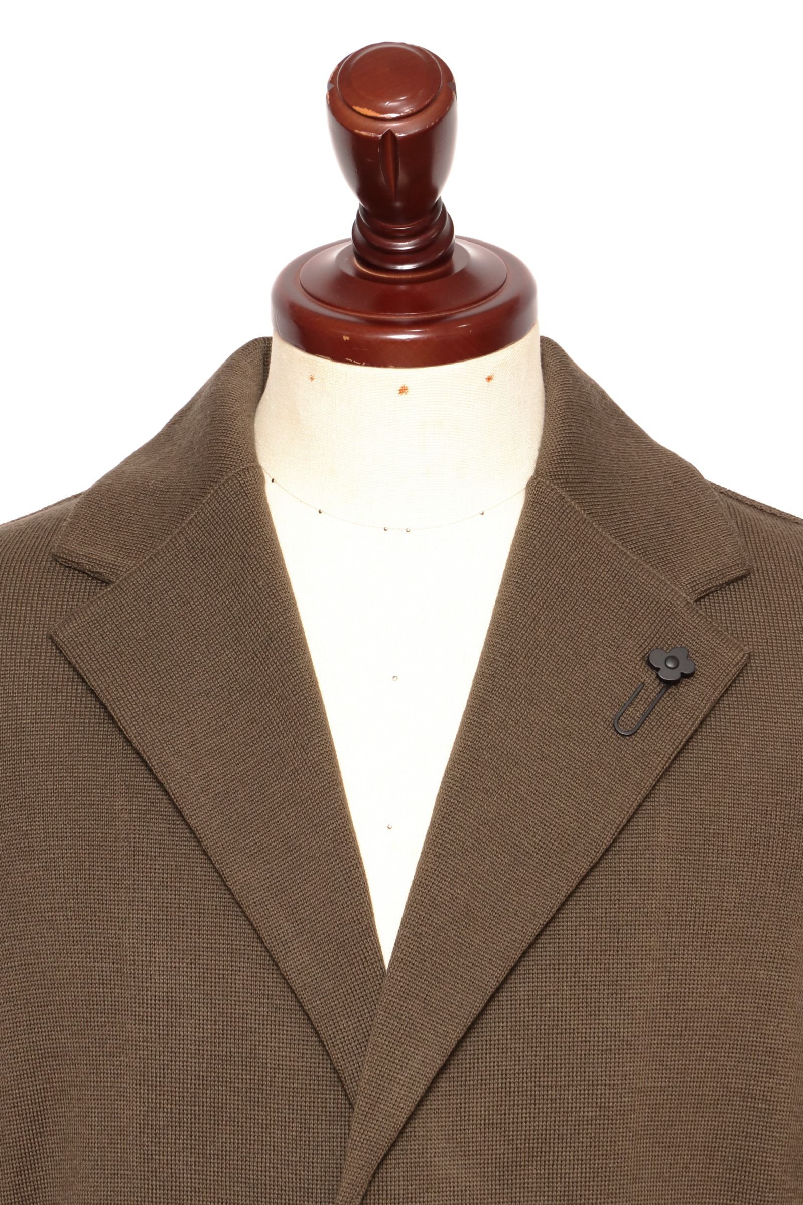 LARDINI - ウール ニット 2B ジャケット / カーキ | BEKKU HOMME