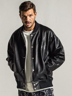RESOUND CLOTHING - 《予約9月1日18時締め》 leather Varsity jacket