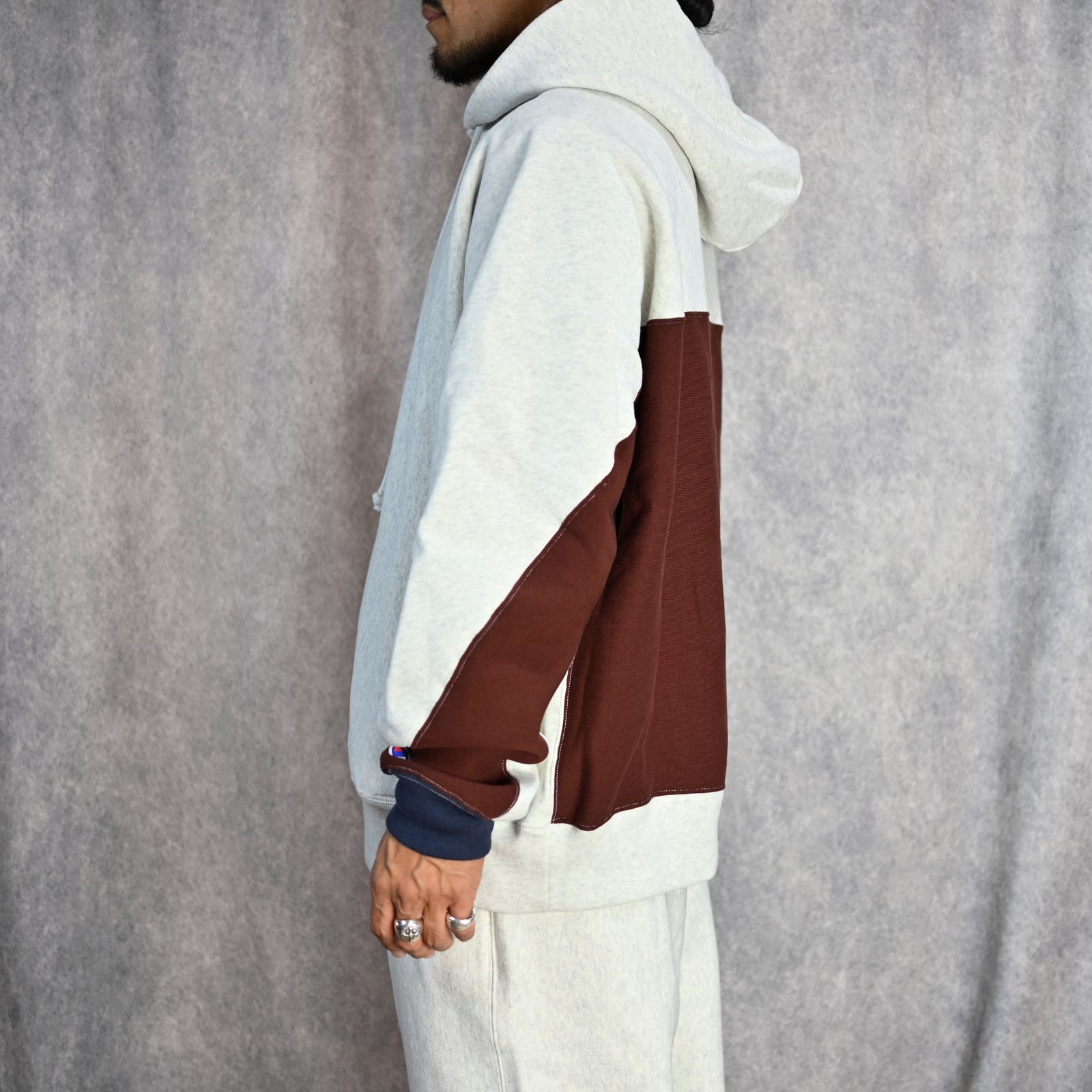 N.HOOLYWOOD - × Champion HOODED SWEATSHIRT (OATMULE