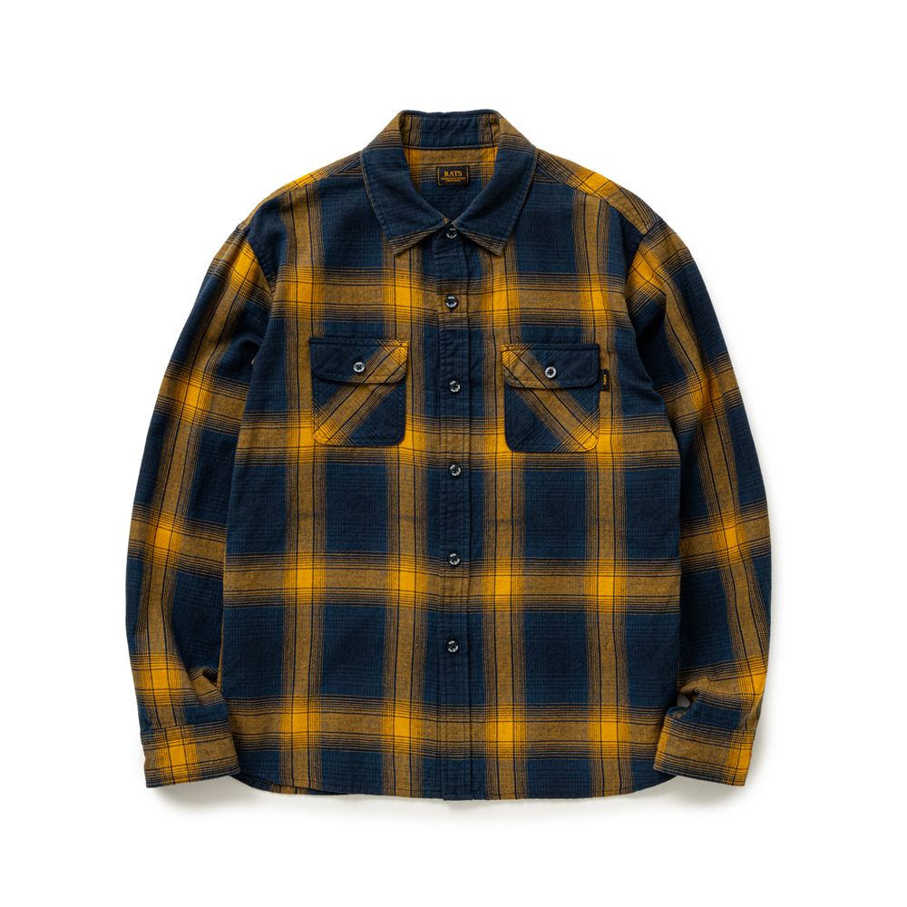 RATS - COTTON LINEN CHECK SHIRT / コットンリネンチェックシャツ