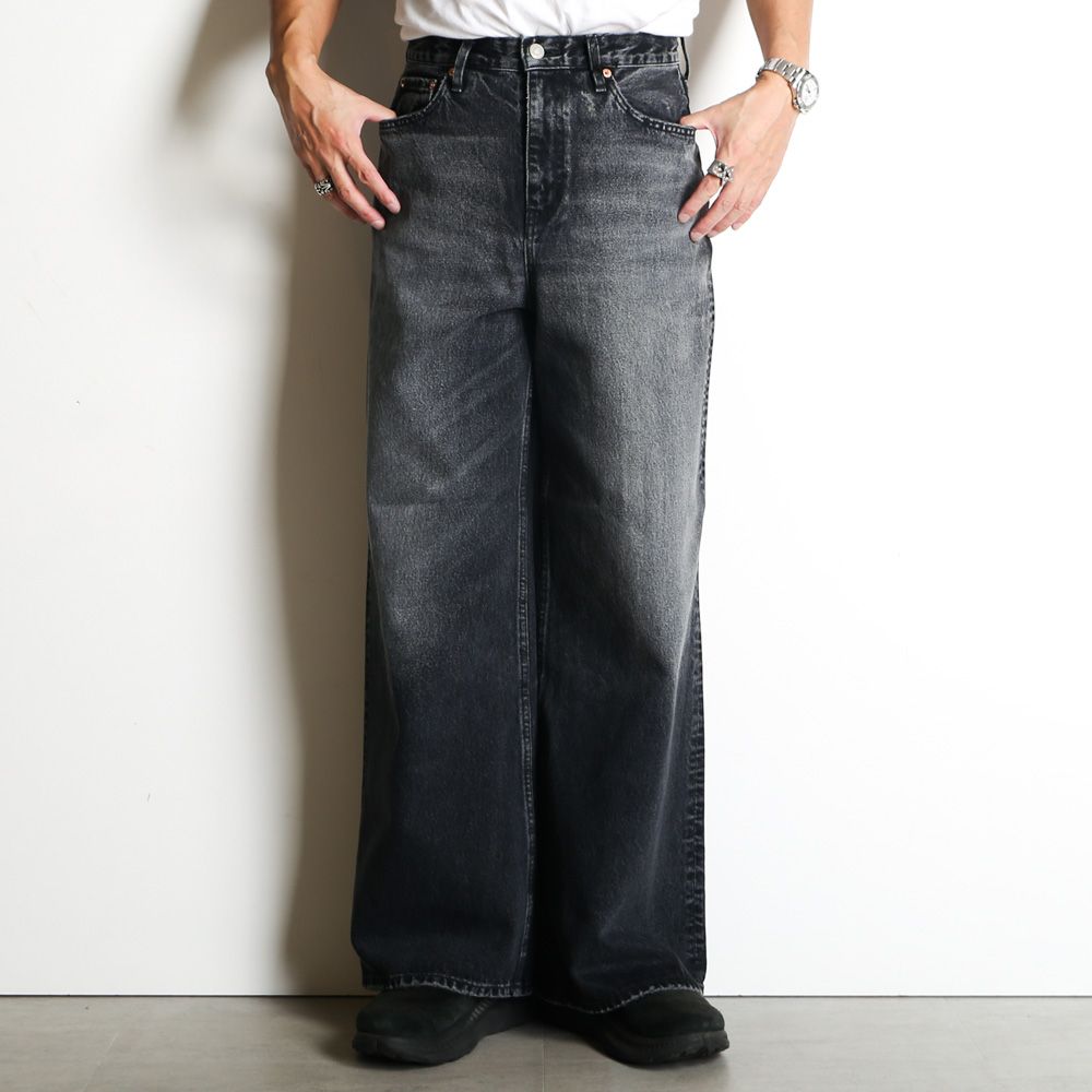 VICTIM - ×HAGUN / WIDE PIPE DENIM PANTS - BLACK / バギーシルエット