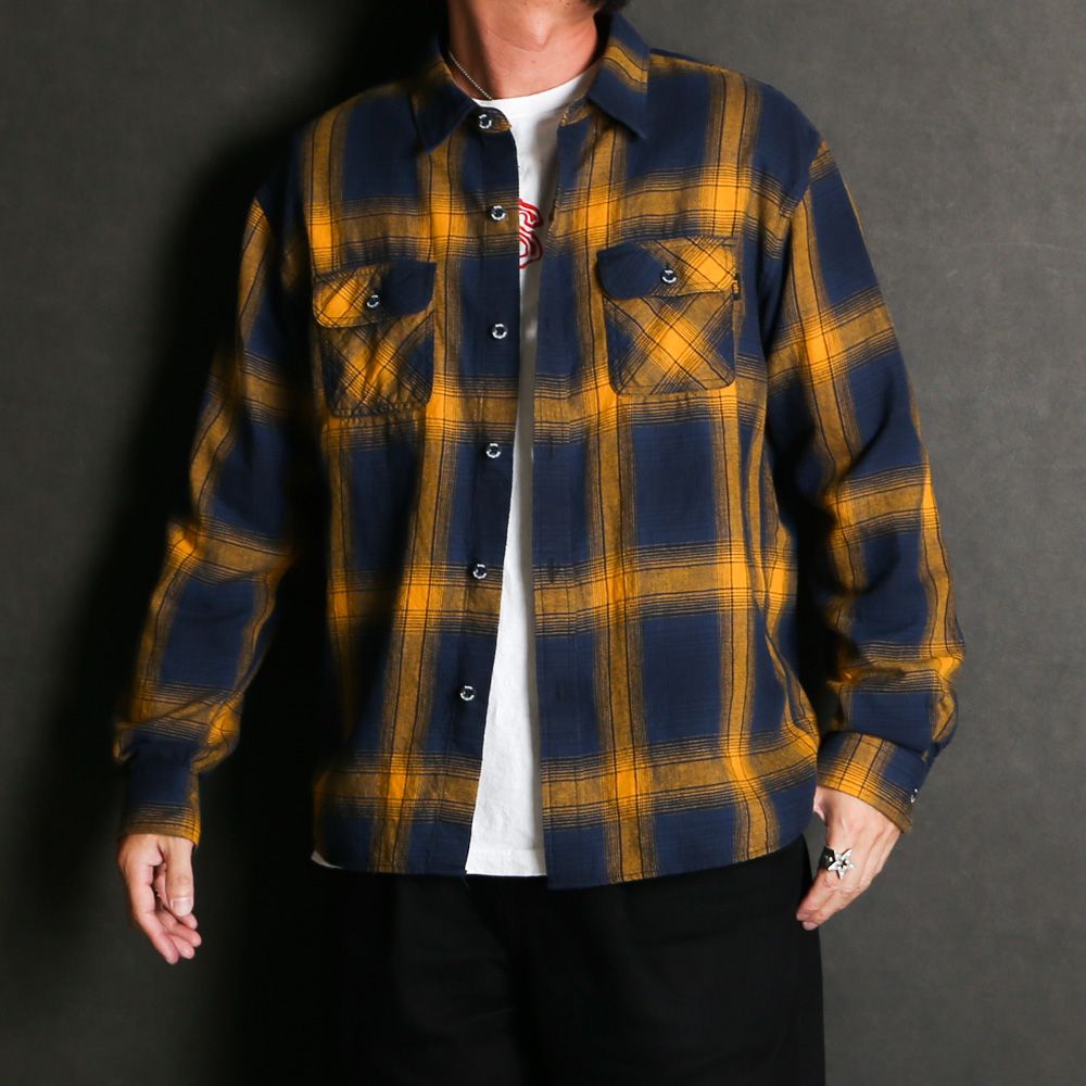 RATS - COTTON LINEN CHECK SHIRT / コットンリネンチェックシャツ