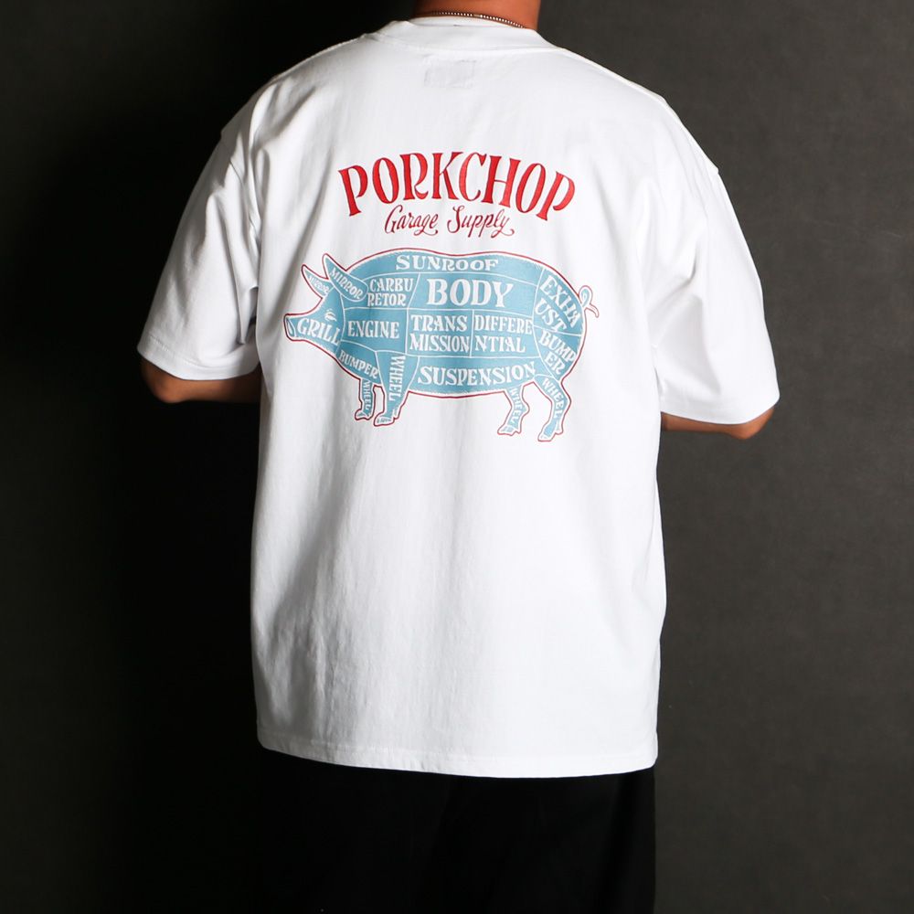 PORKCHOP - PORK BACK TEE - BLACK / ショートスリーブTシャツ