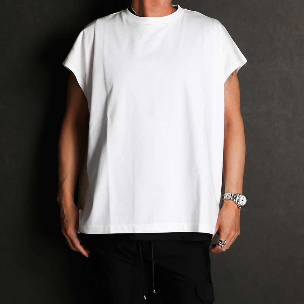 MINEDENIM - Big Nosleeve T-SH - WHT / 2404-6003 | chemical conbination
