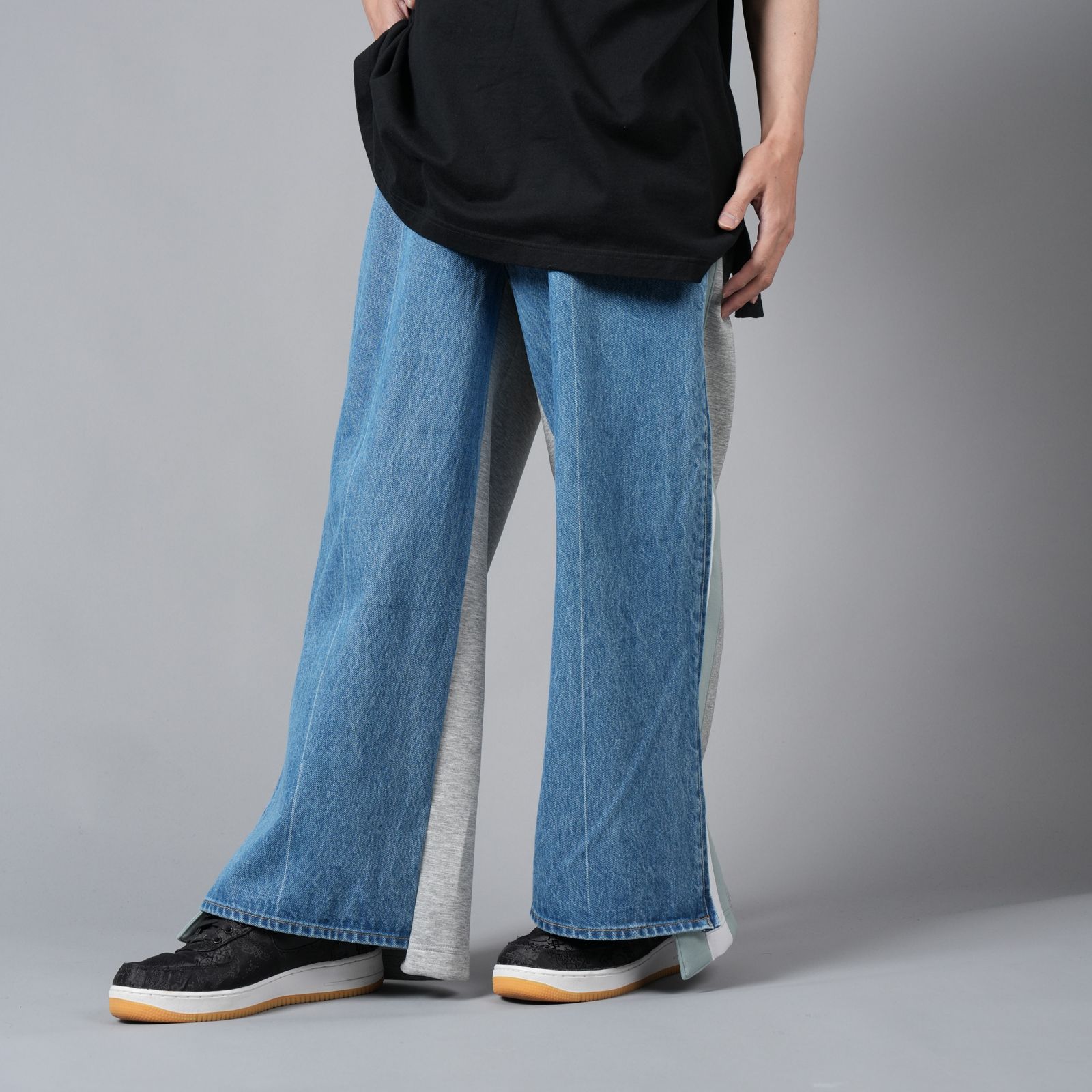 FACETASM - 【ラスト1点】JERSEY MERGING DENIM PANTS / ジャージー