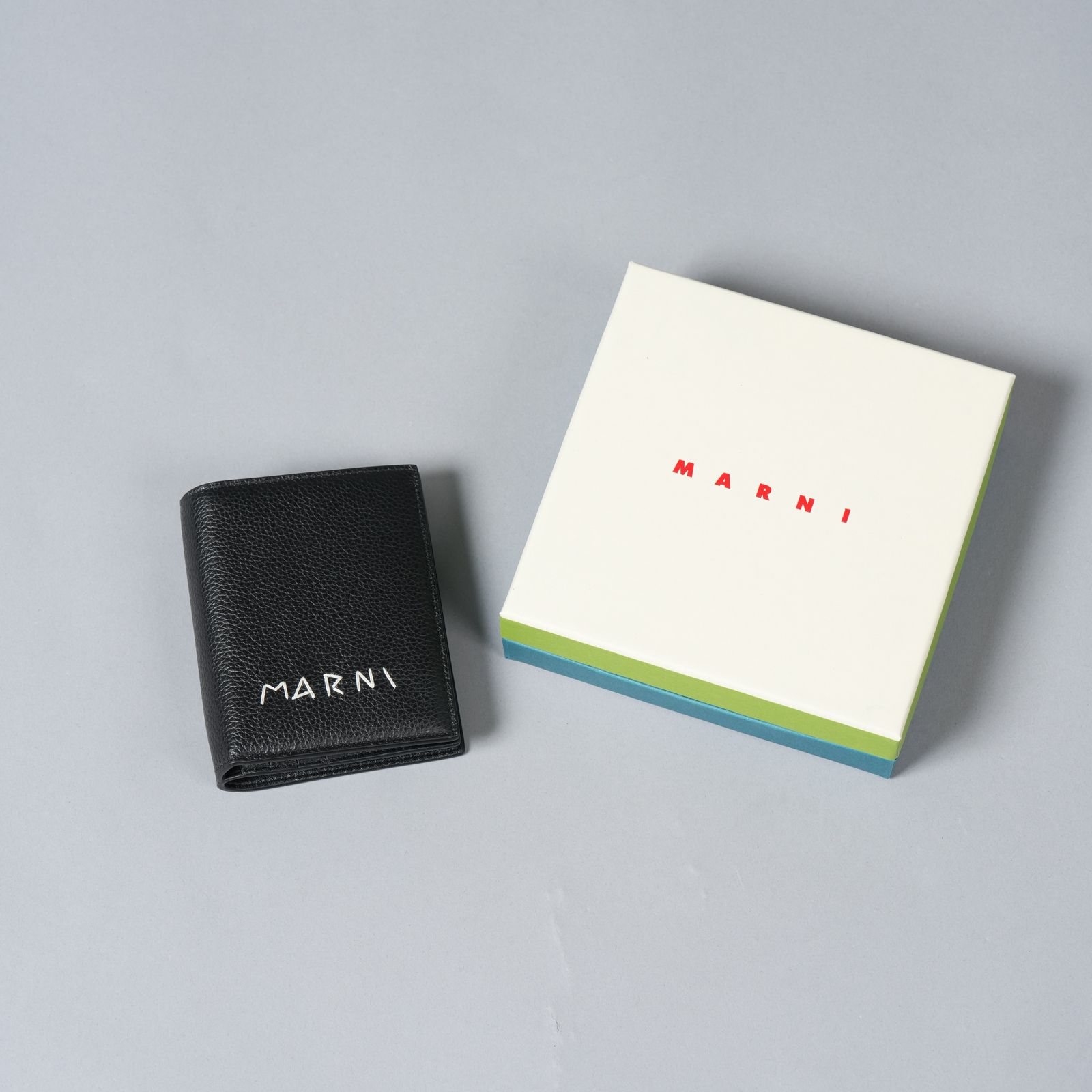 MARNI - 【ラスト1点】TRIFOLD / ブラック レザー製 二つ折り