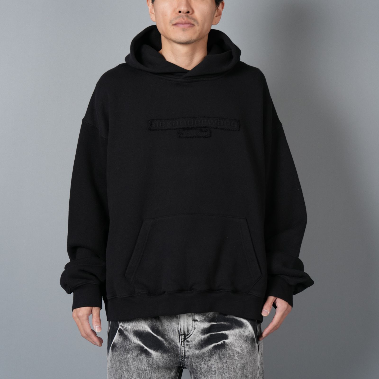 alexander wang - 【ラスト1点】DISTRESSED LOGO HOODIE / オーバー