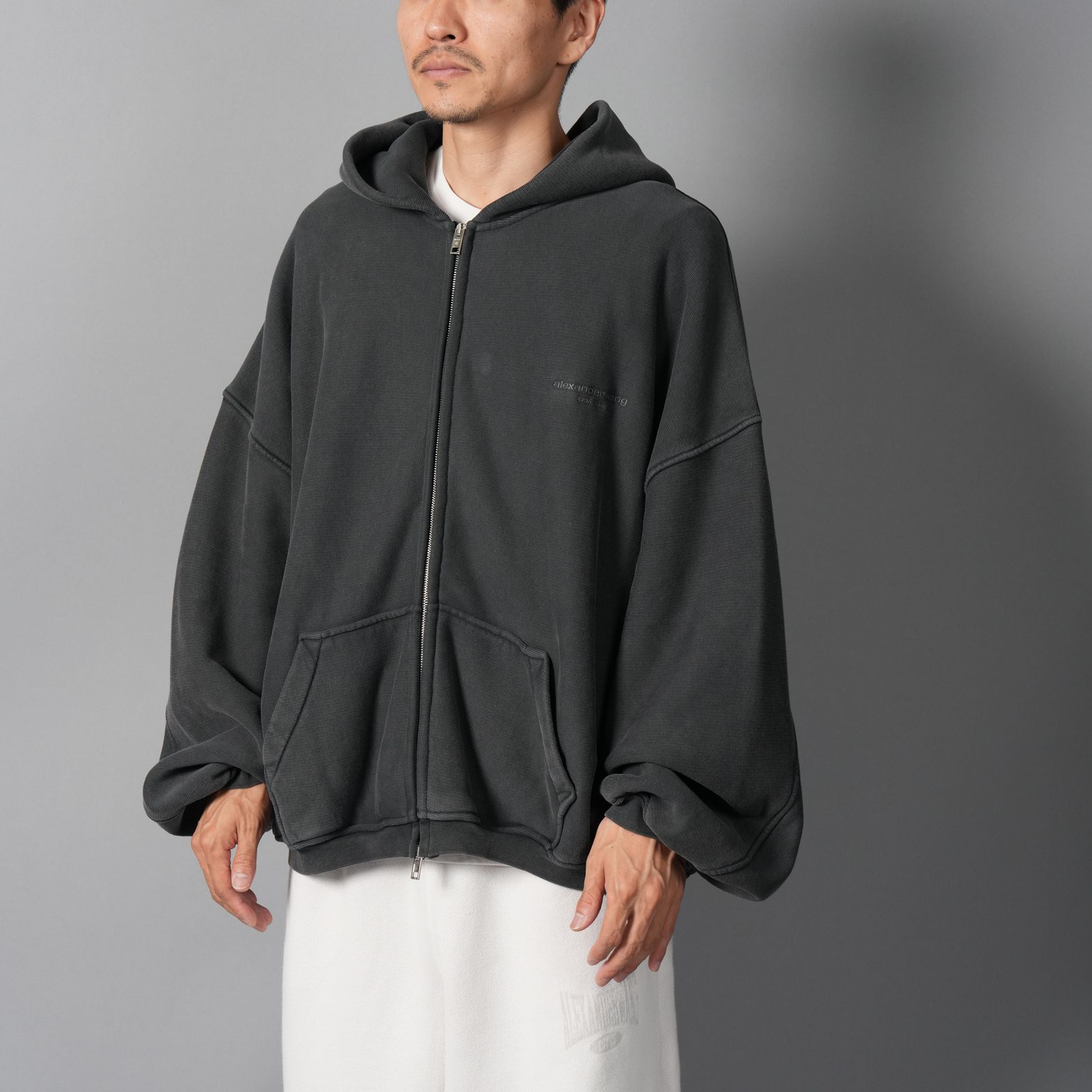 alexander wang - 【ラスト1点】ZIP UP HOODIE W / GRAPHIC LOGO