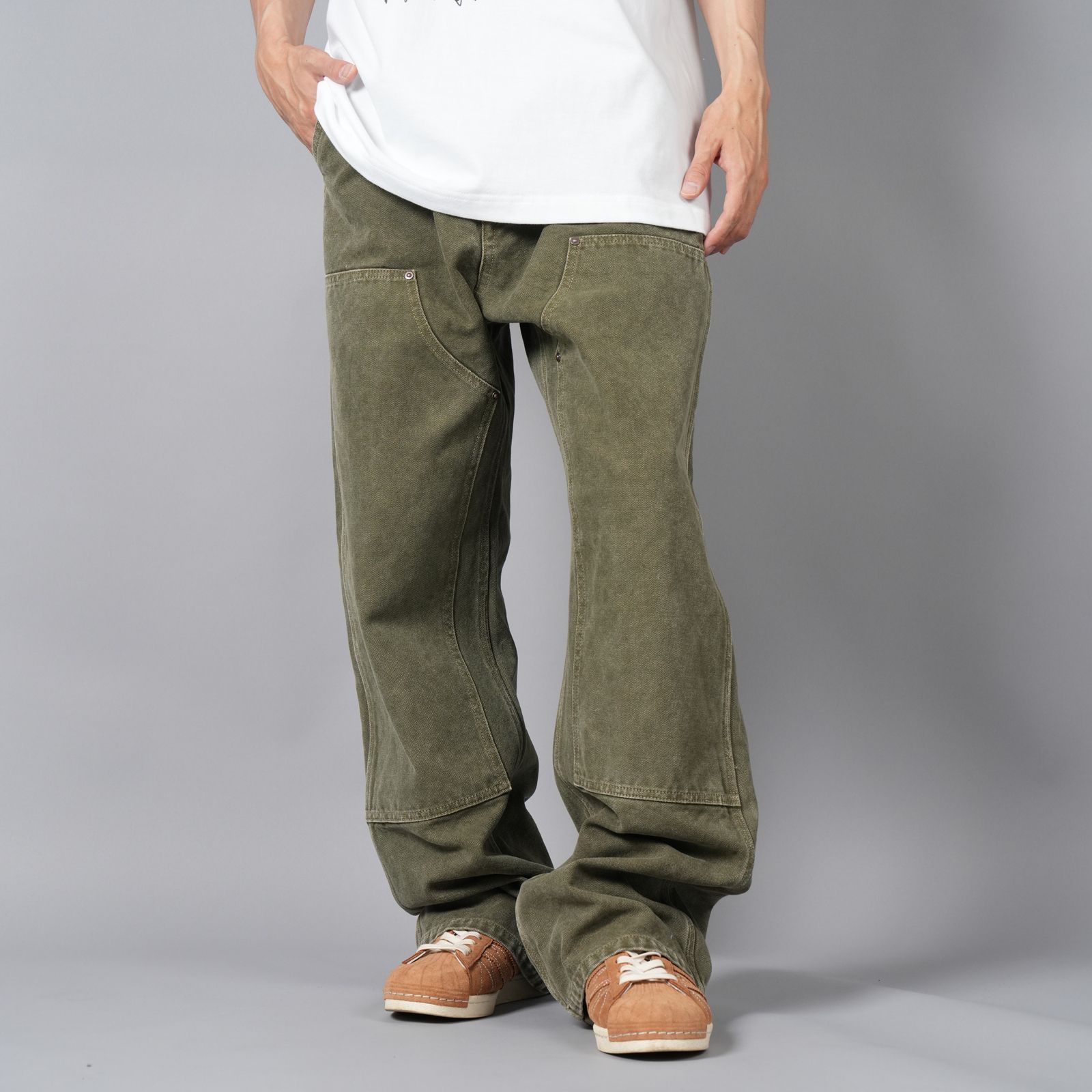 MIYAGIHIDETAKA - 【ラスト1点】Work Pants / ワークパンツ (カーキ