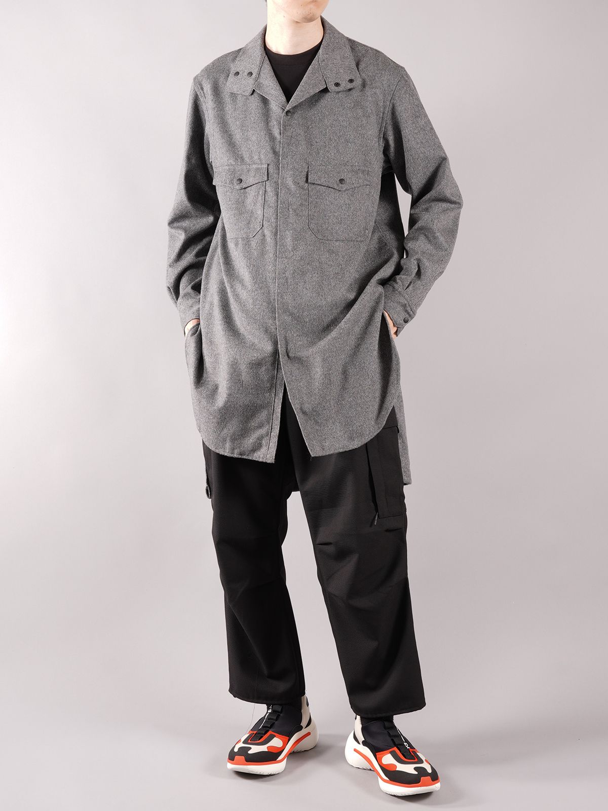 Y-3 - ラスト1点 / Y-3 CLASSIC WOOL FLANNEL SHIRT / クラシック