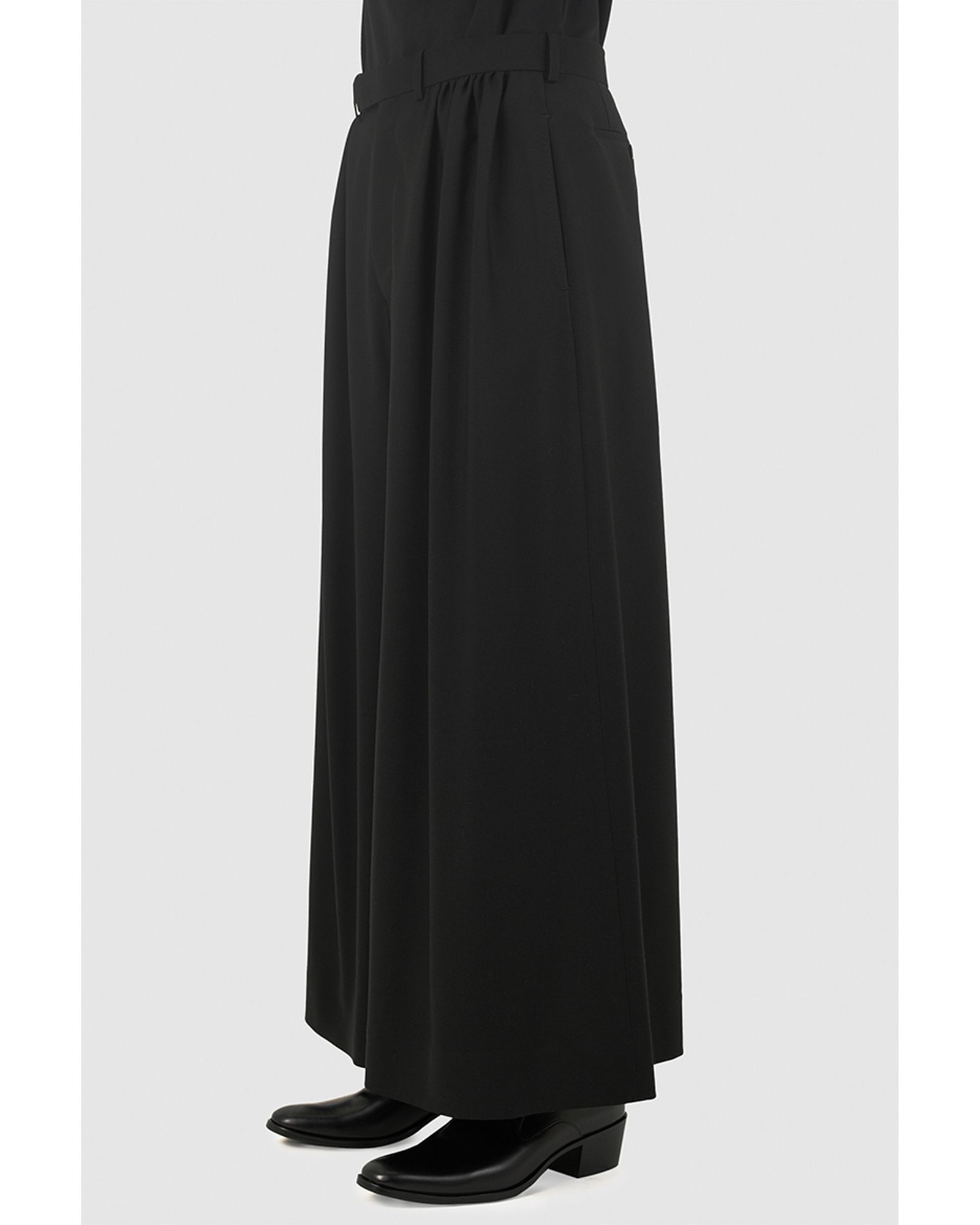 LAD MUSICIAN - Gather Cropped Wide Slacks | fakejam